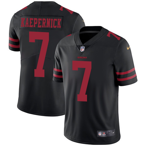 San Francisco 49ers #7 Colin Kaepernick Black Stitched Alternate 2015 NFL Nike Game Jersey